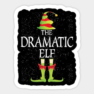 Dramatic Elf Family Matching Christmas Group Funny Gift Sticker